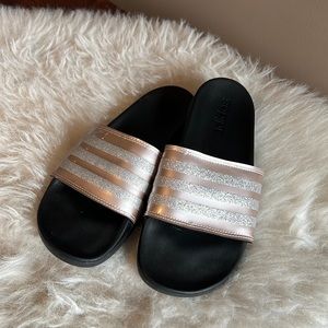 Rose Gold Adilette comfort slides